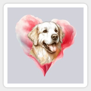 My Heart - Golden Retriever Sticker